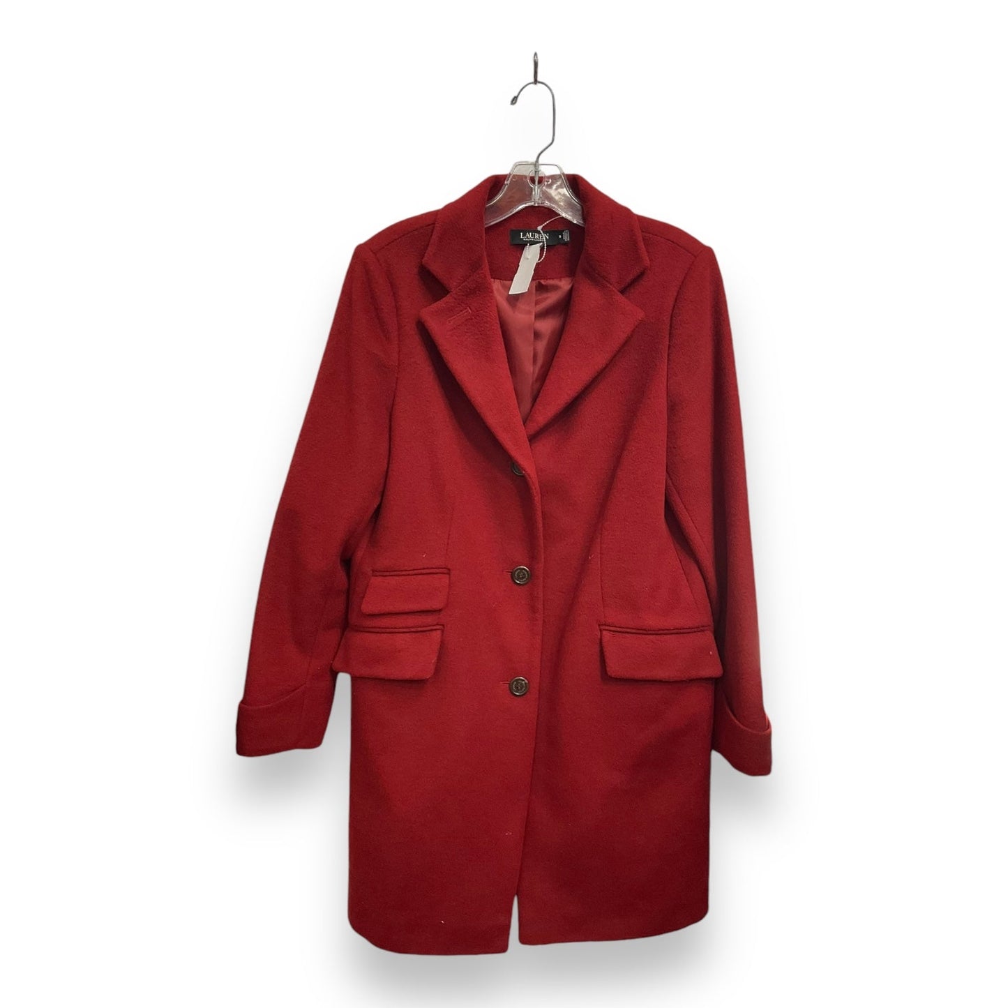 Coat Peacoat By Lauren By Ralph Lauren In Red, Size: M