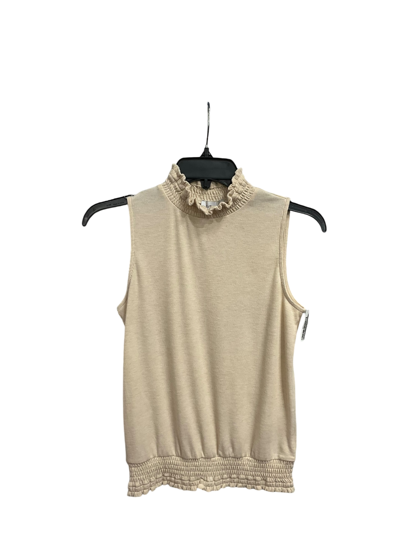 Top Sleeveless Basic By Evereve In Cream, Size: Xs