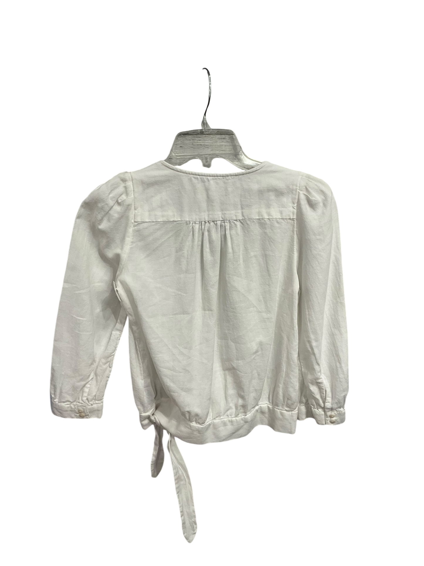 Blouse Long Sleeve By Madewell In White, Size: Xs