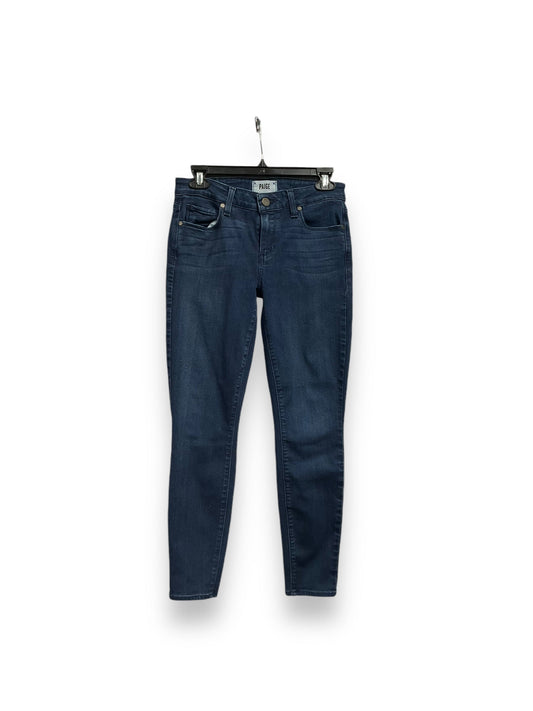 Jeans Straight By Paige In Blue Denim, Size: 4