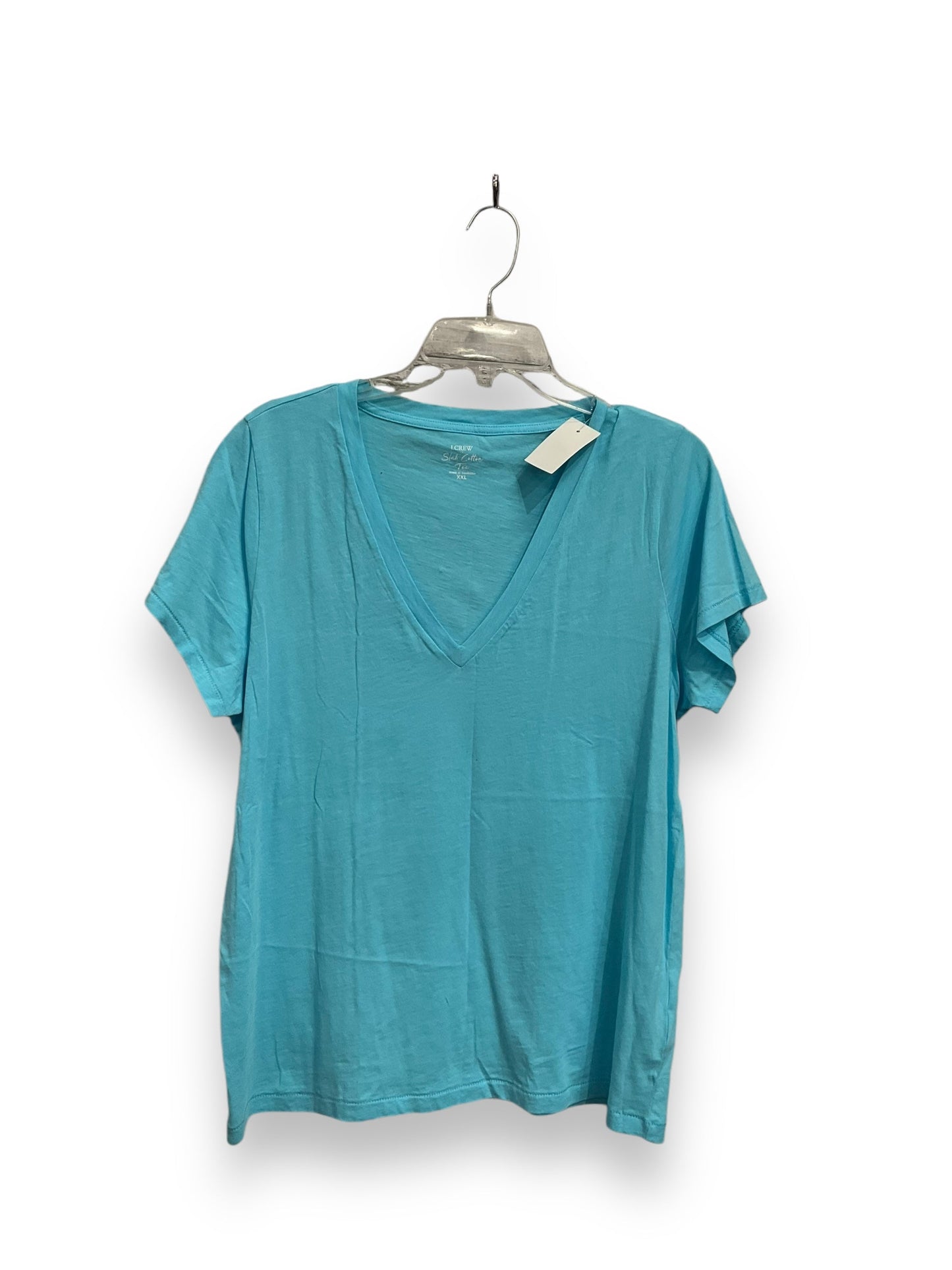 Top Short Sleeve Basic By J. Crew In Blue, Size: Xxl