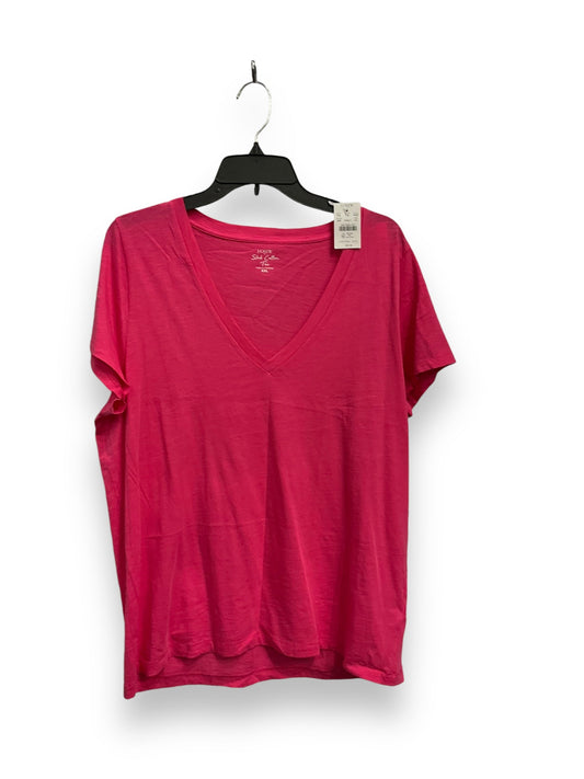 Top Short Sleeve Basic By J. Crew In Pink, Size: Xxl