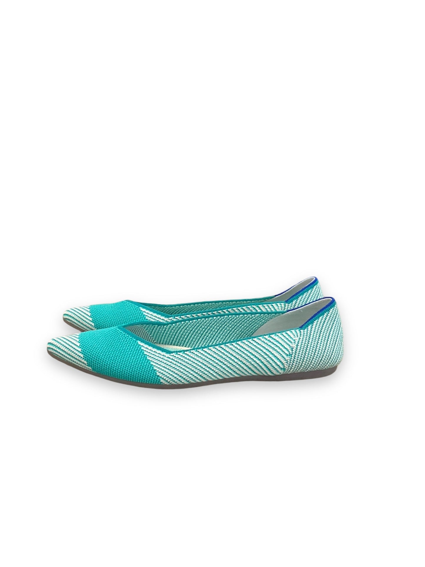 Shoes Flats By Rothys In Teal, Size: 9.5