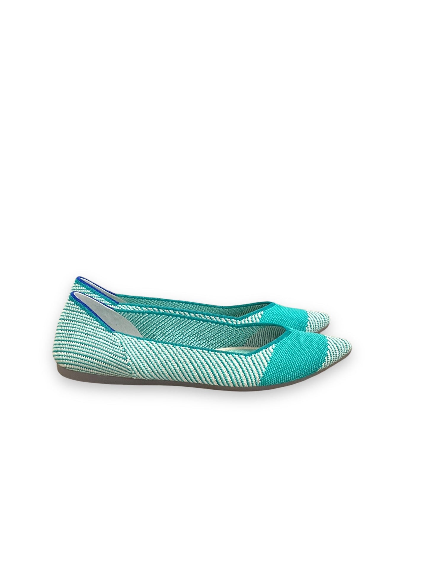 Shoes Flats By Rothys In Teal, Size: 9.5