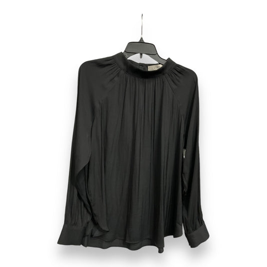 Blouse Long Sleeve By Loft In Black, Size: Lp