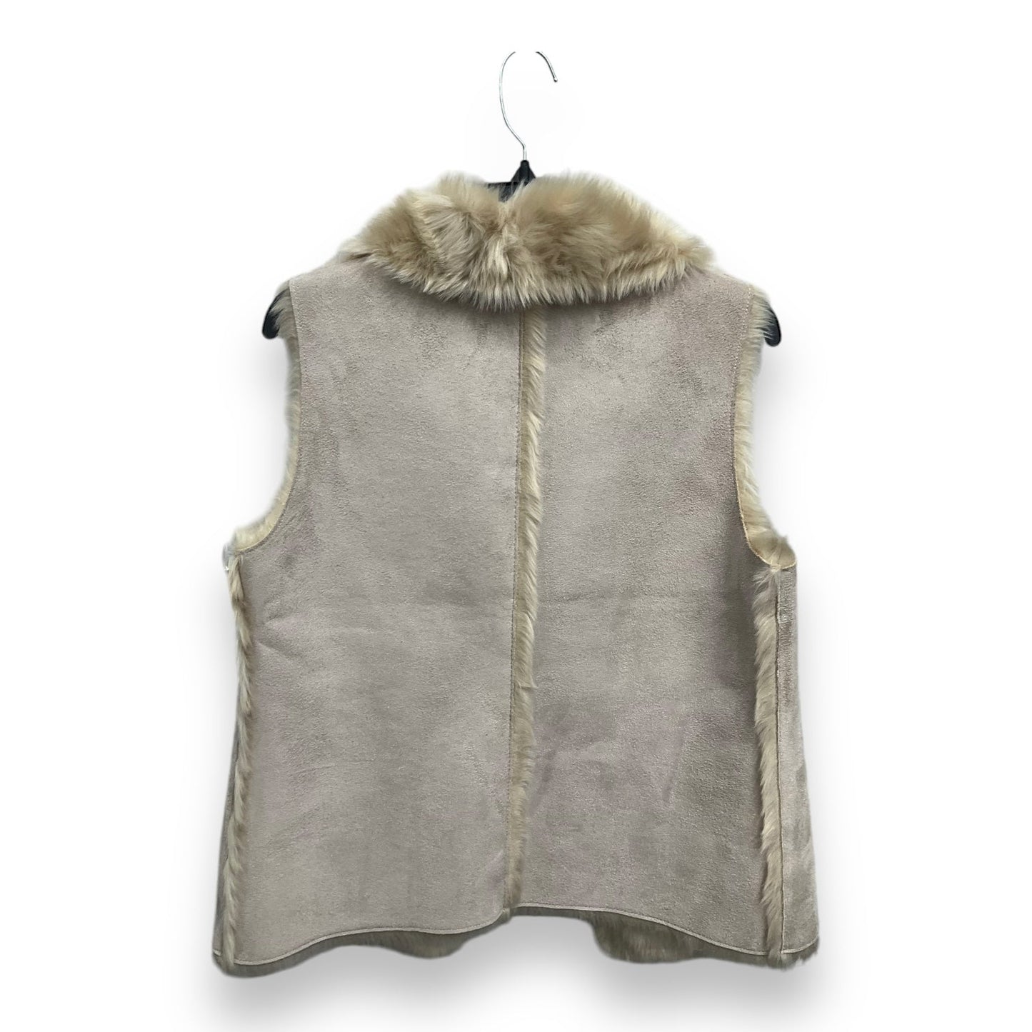 Vest Faux Fur & Sherpa By Loft In Cream, Size: S