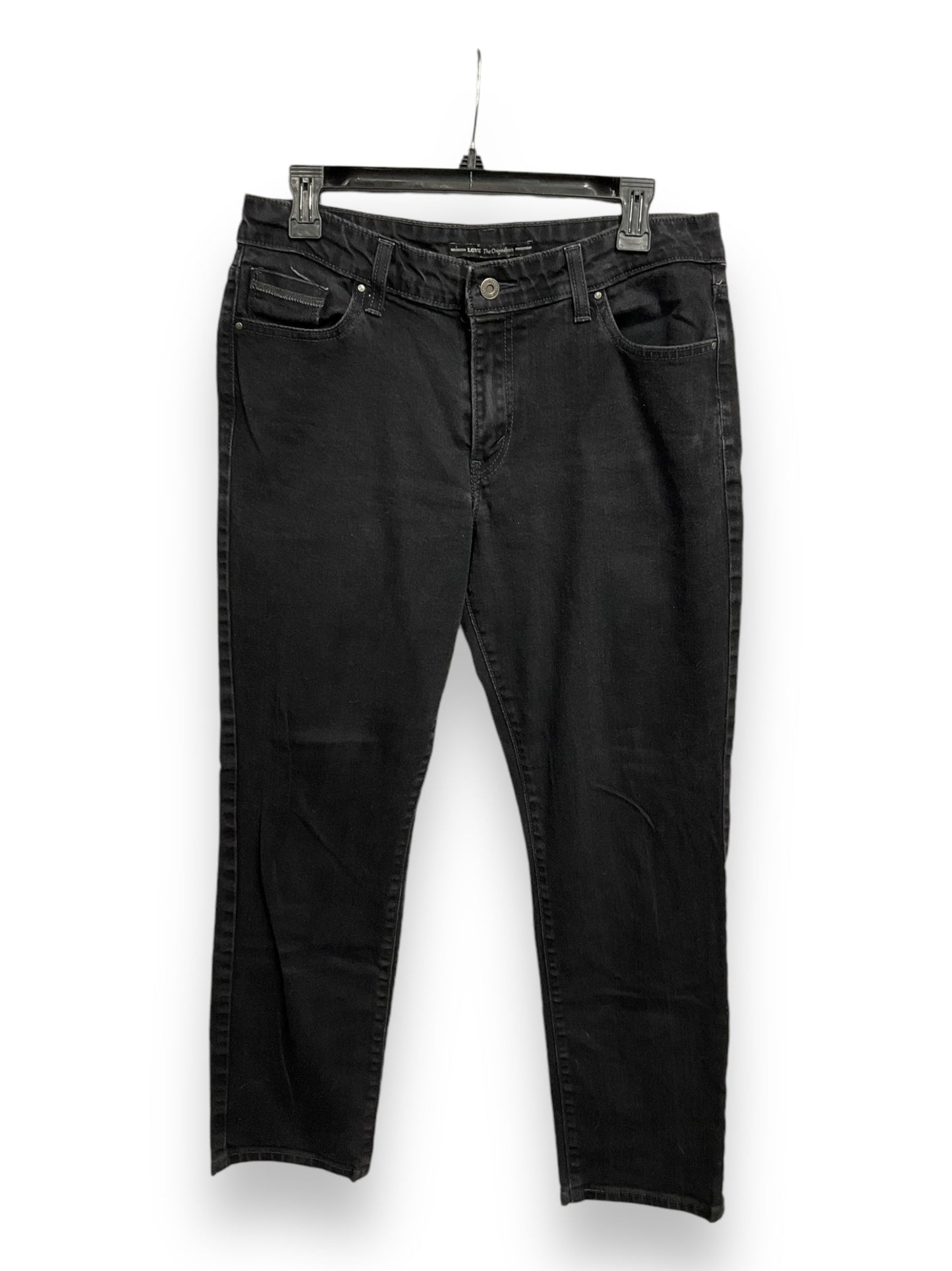 Jeans Straight By Levis In Black, Size: 12