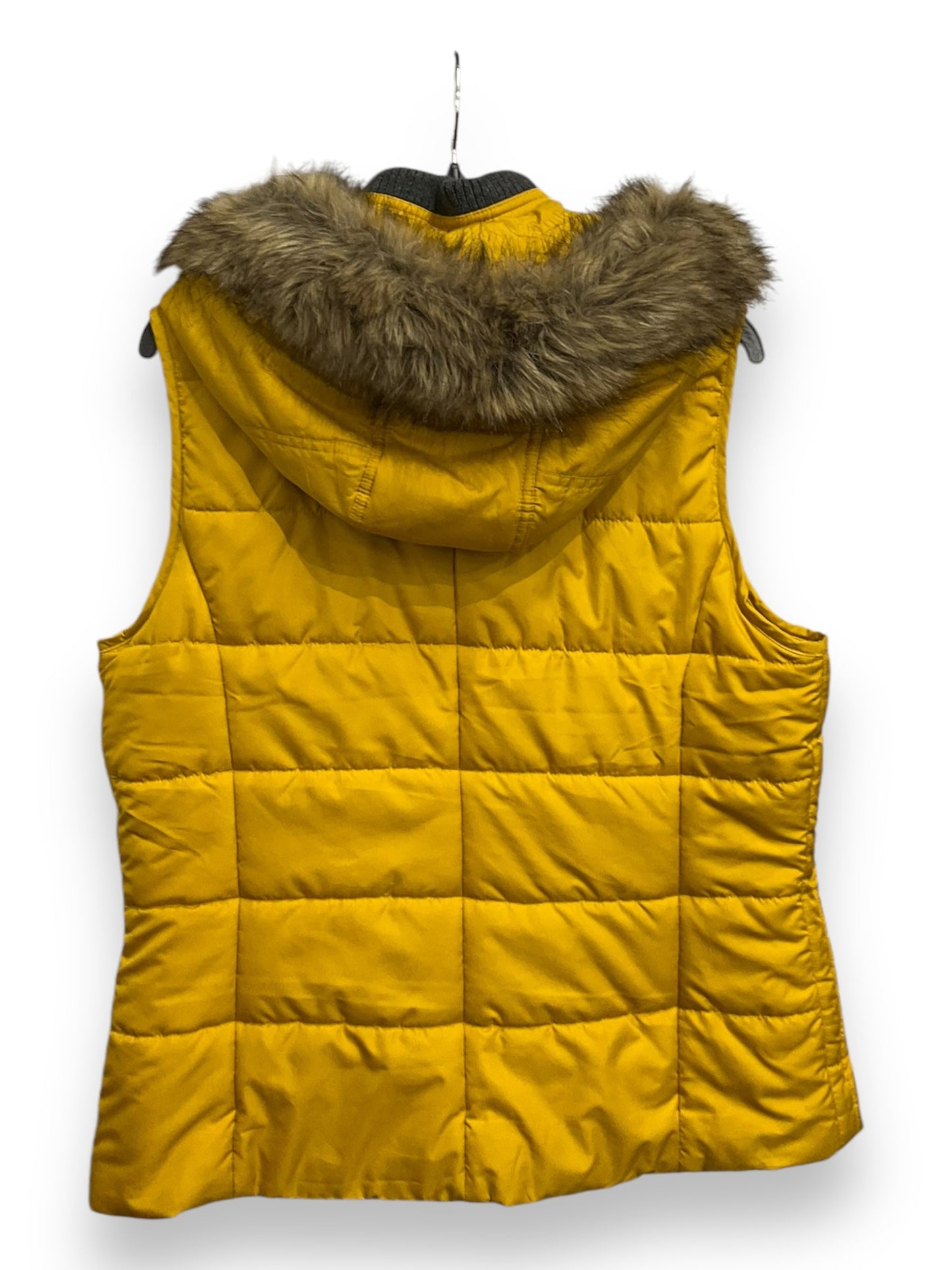 Vest Puffer & Quilted By Coldwater Creek In Yellow, Size: L