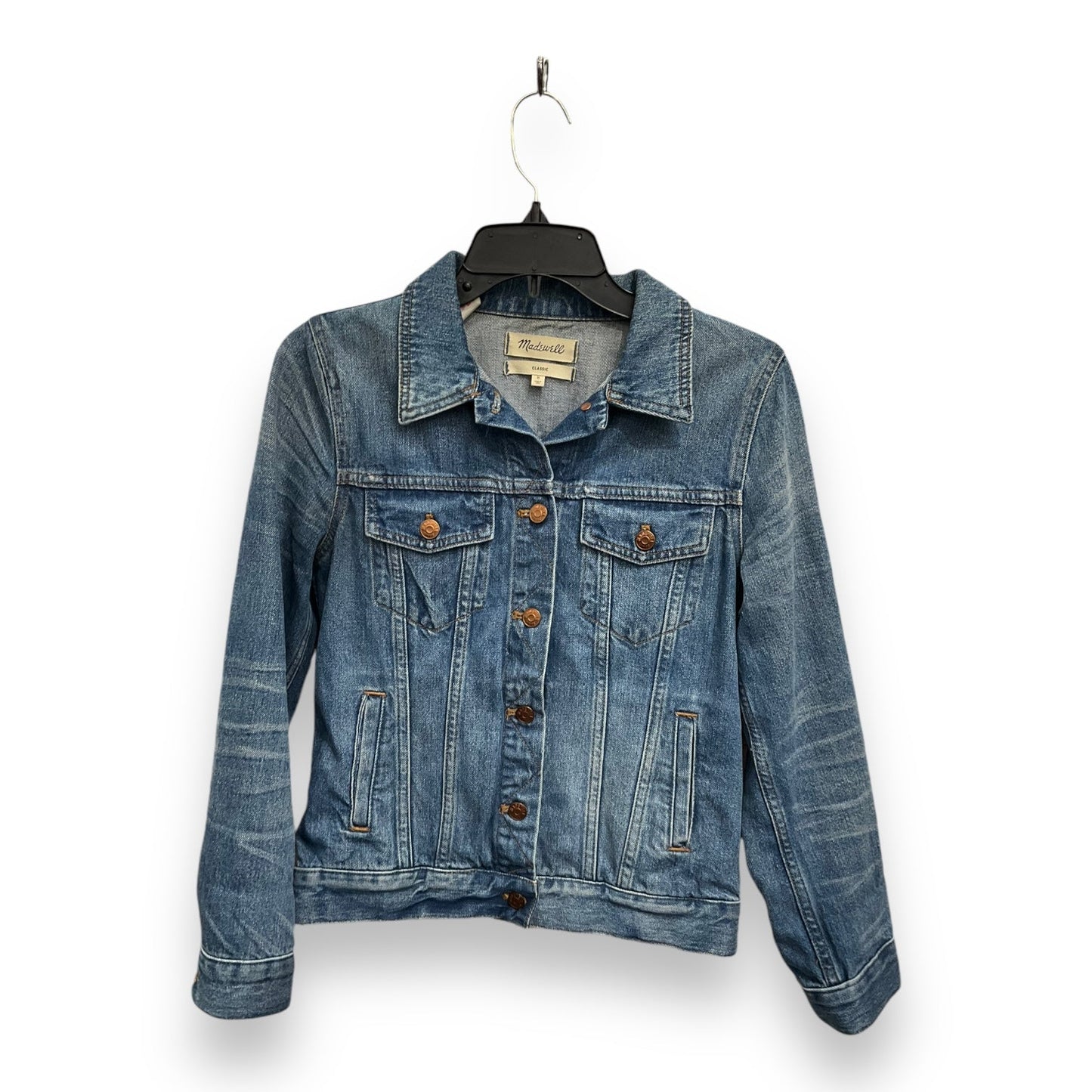 Jacket Denim By Madewell In Blue Denim, Size: M