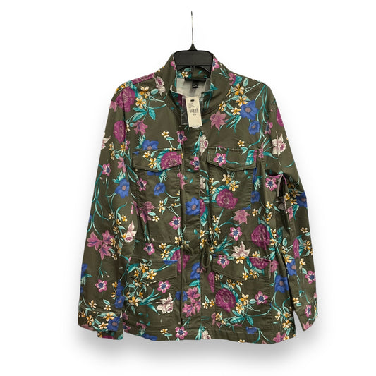 Jacket Utility By Lane Bryant In Floral Print, Size: 1x