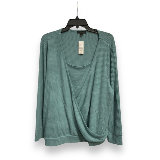 Top Long Sleeve Basic By Lane Bryant In Blue, Size: 1x