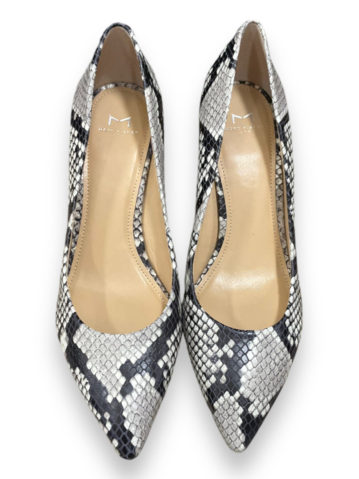 Shoes Heels Block By Marc Fisher In Snakeskin Print, Size: 7.5