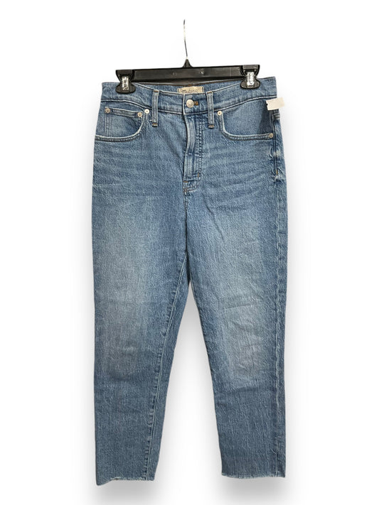 Jeans Straight By Madewell In Blue Denim, Size: 4