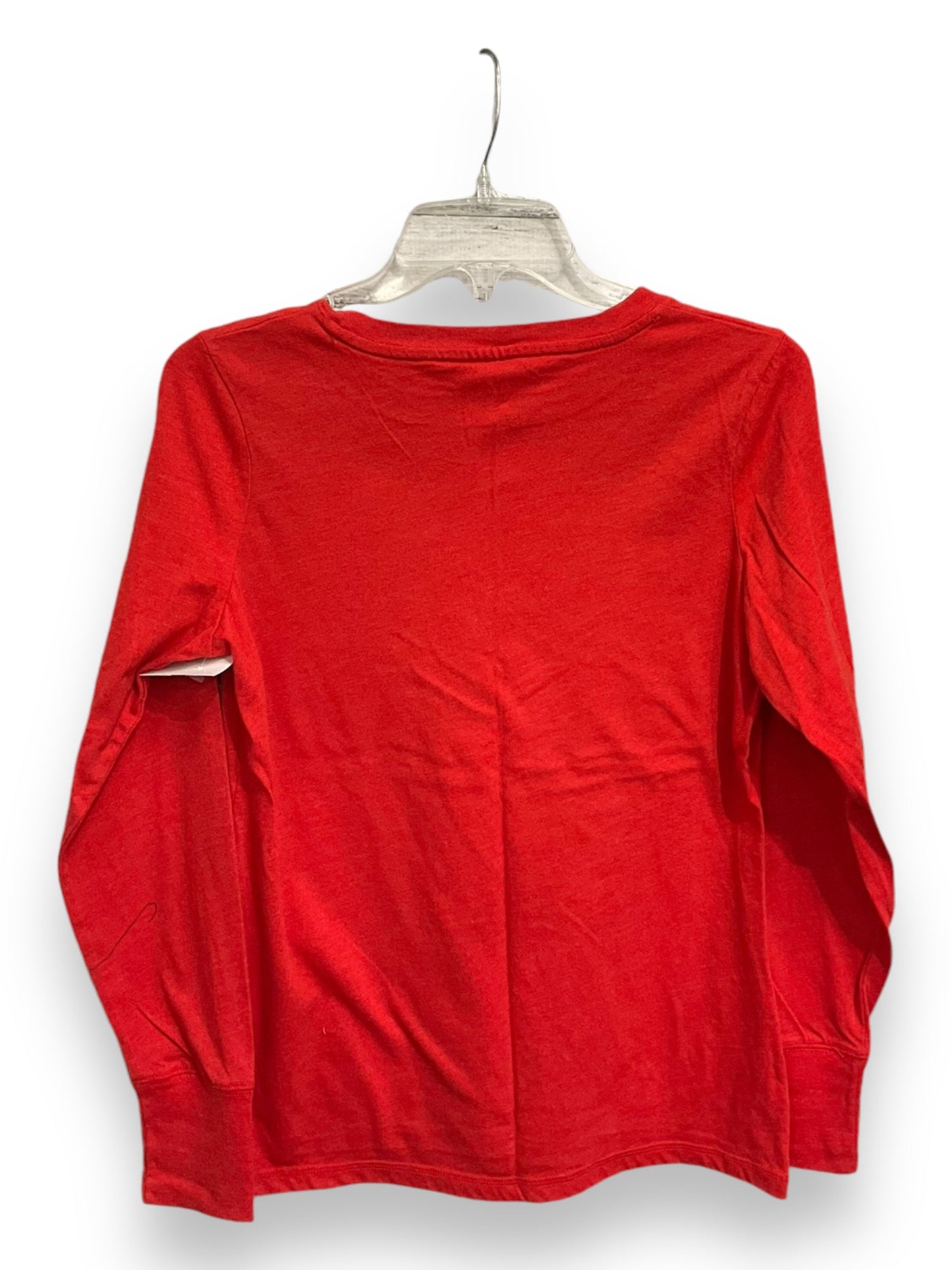 Top Long Sleeve Basic By Mossimo In Red, Size: L