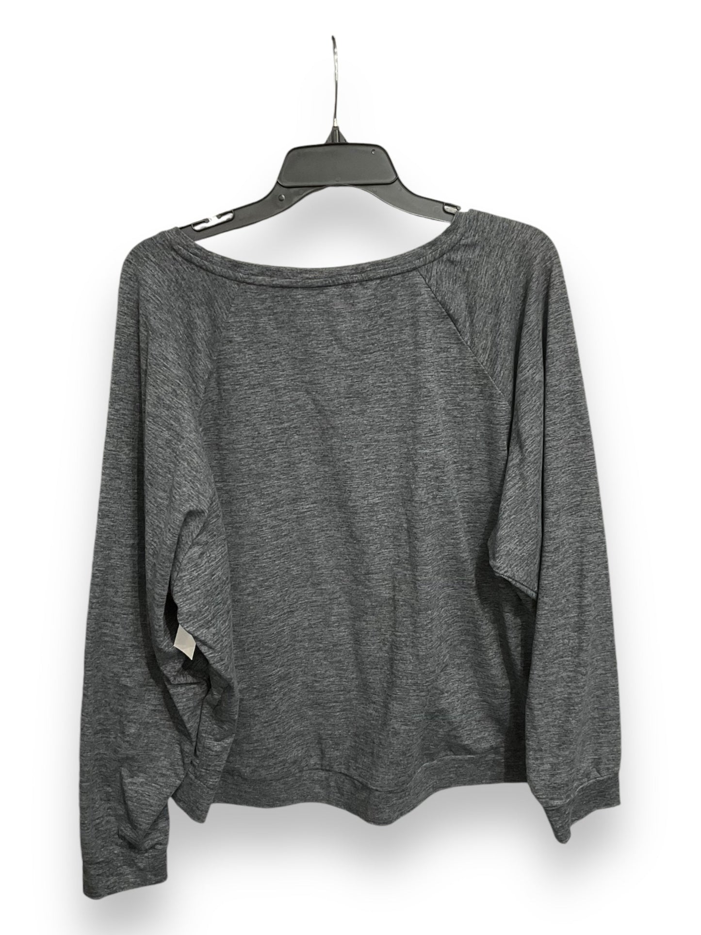 Athletic Top Long Sleeve Crewneck By Gapfit In Grey, Size: L