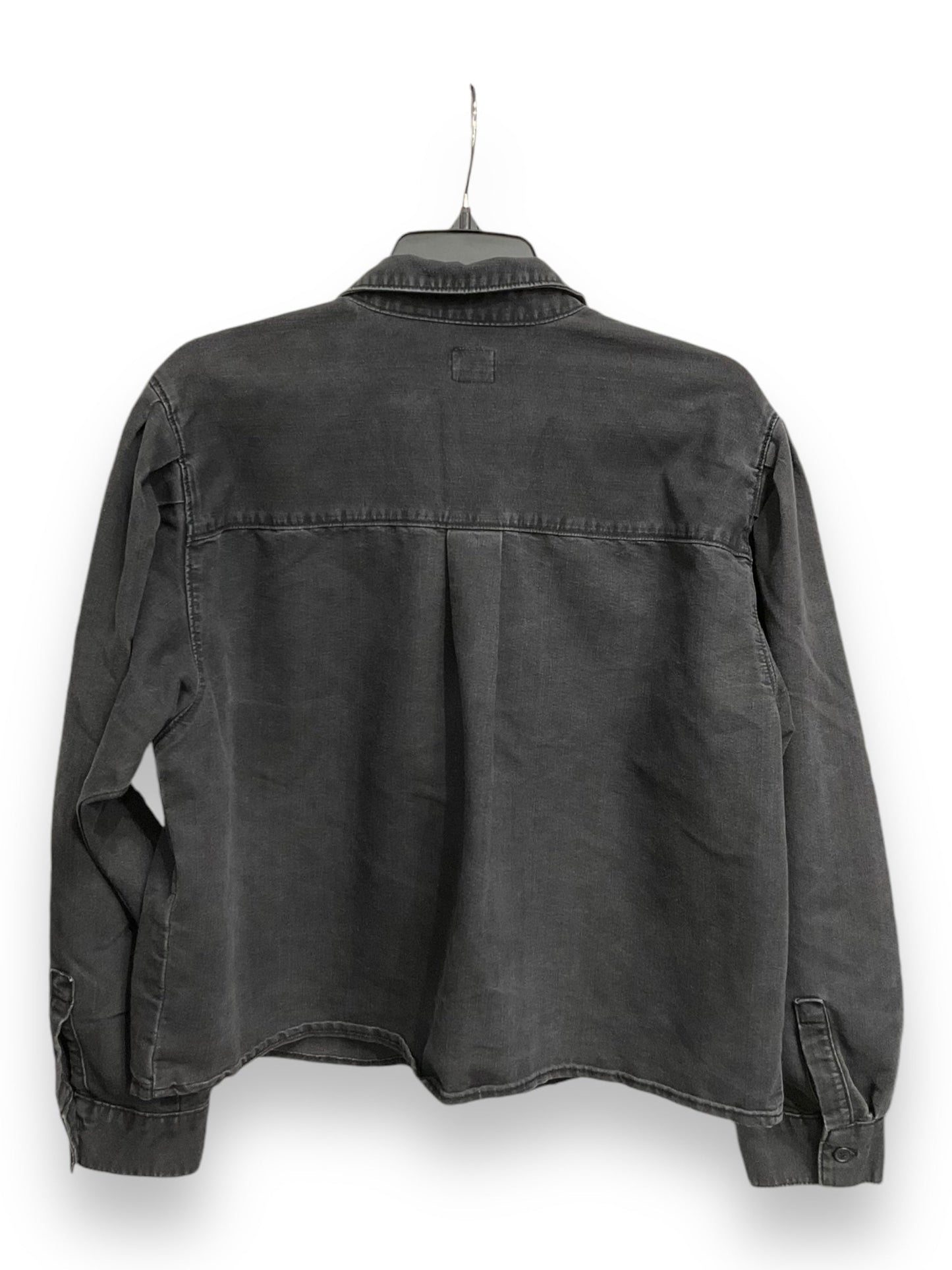 Jacket Shirt By Levis In Black Denim, Size: L