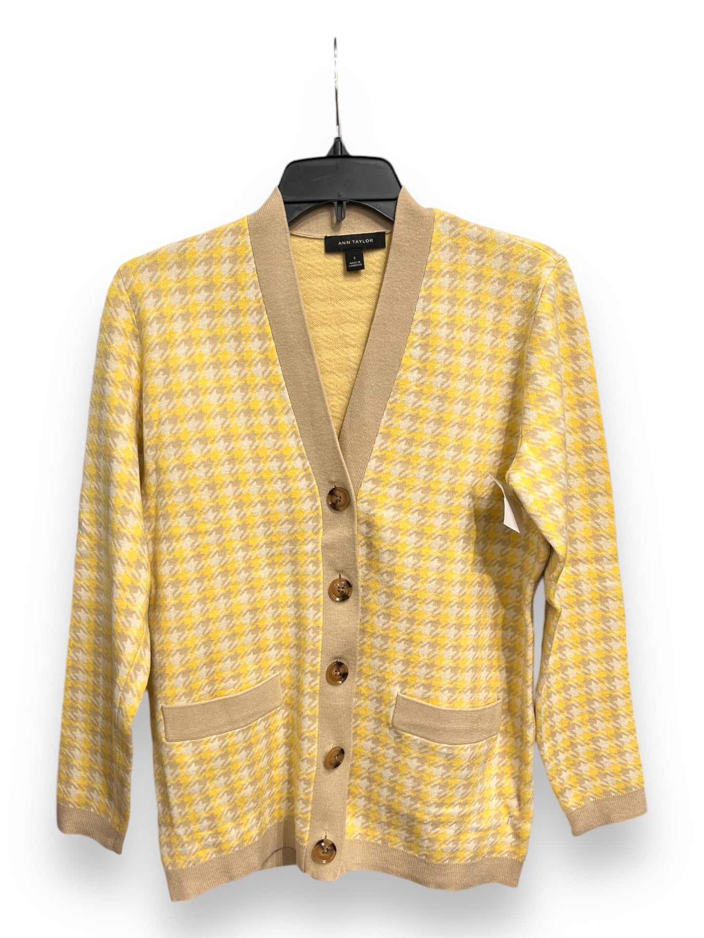 Cardigan By Ann Taylor In Yellow, Size: S