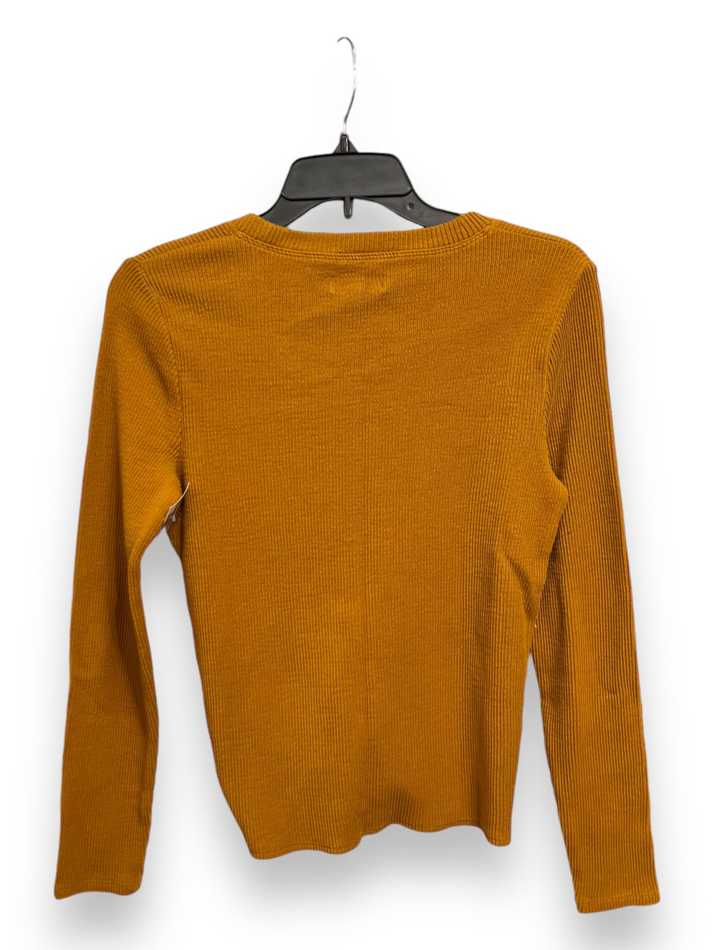 Top Long Sleeve Basic By Madewell In Yellow, Size: S