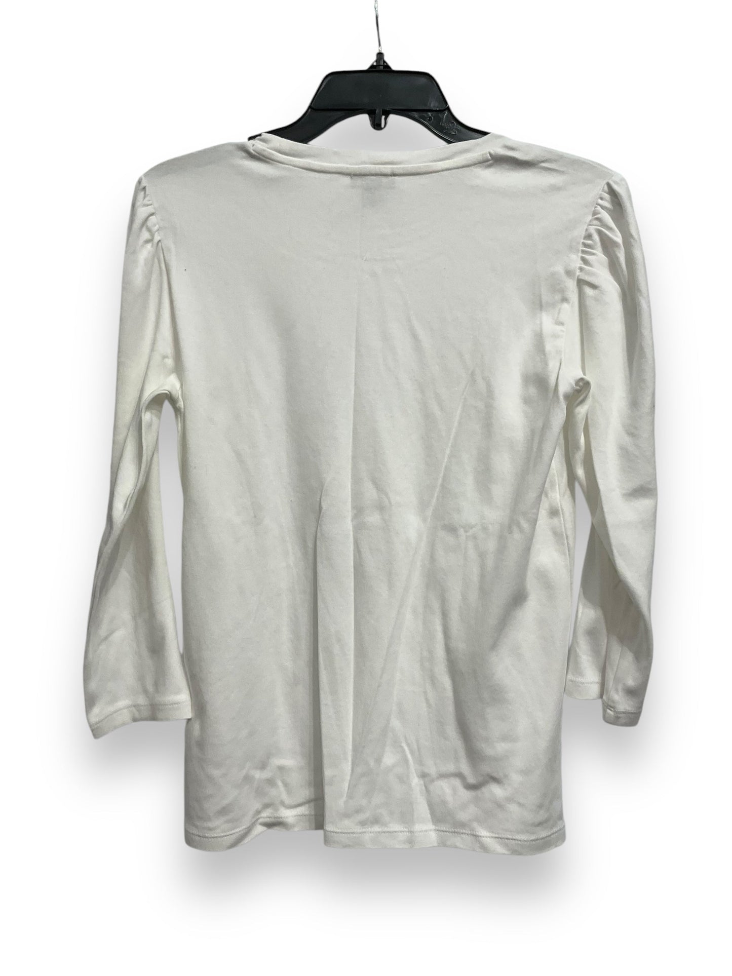 Top Long Sleeve Basic By Ann Taylor In White, Size: S