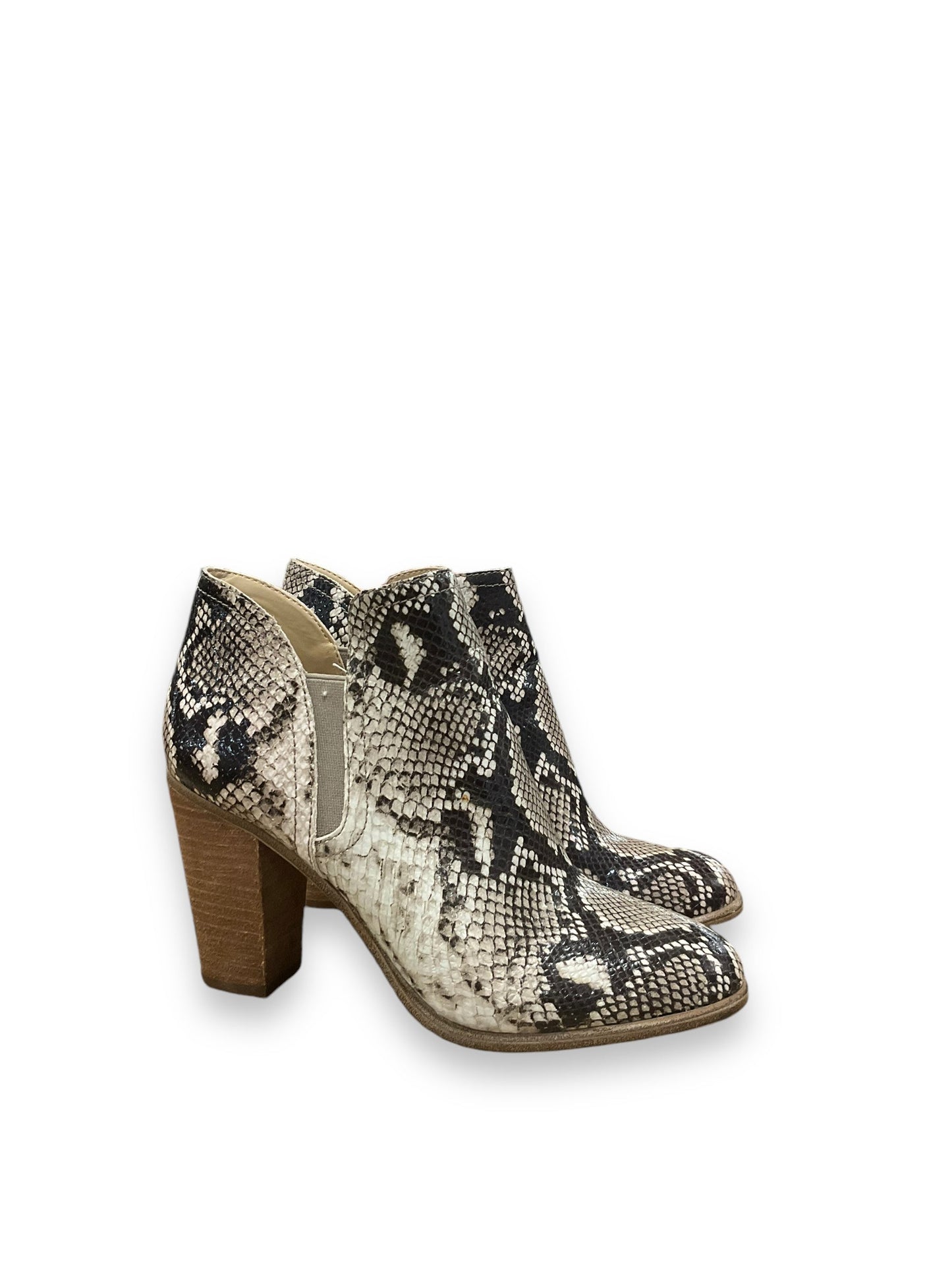 Boots Ankle Heels By Vince Camuto In Snakeskin Print, Size: 8.5