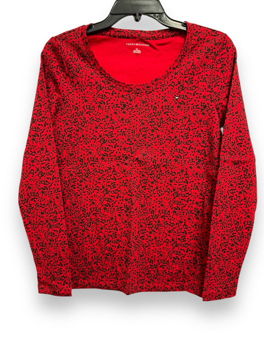 Top Long Sleeve By Tommy Hilfiger In Red, Size: Sp