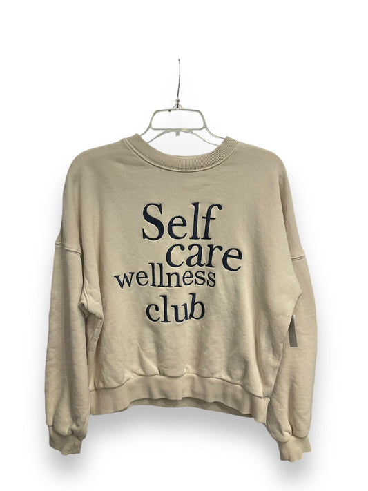 Sweatshirt Crewneck By H&m In Cream, Size: M