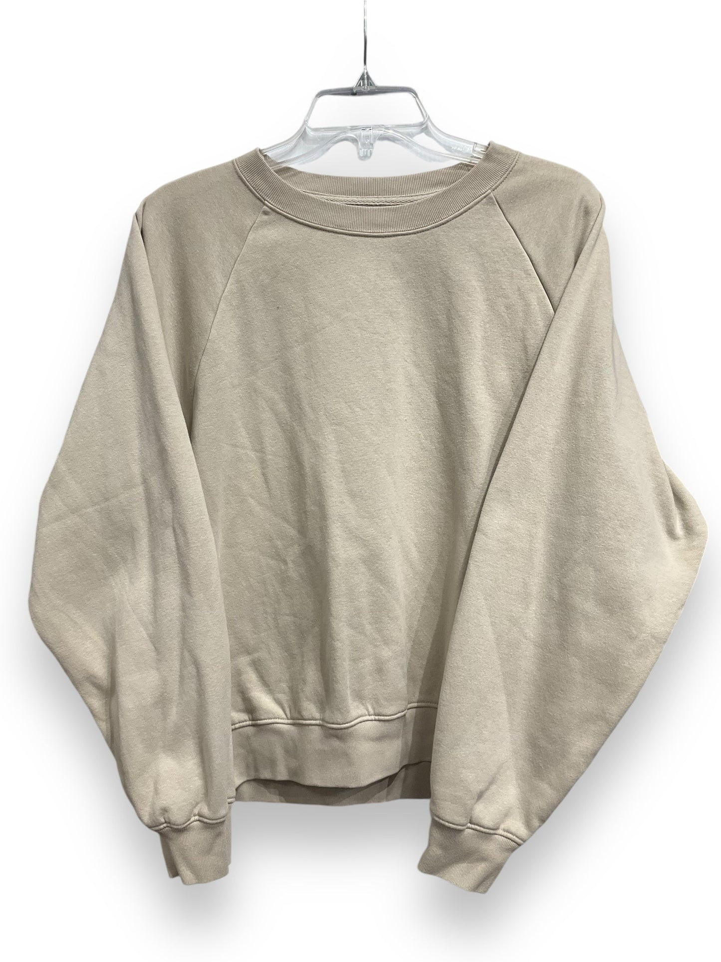 Sweatshirt Crewneck By Gap In Cream, Size: M