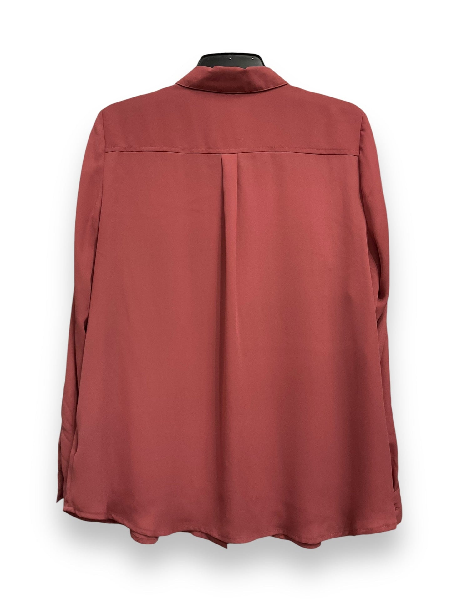 Blouse Long Sleeve By Apt 9 In Pink, Size: L