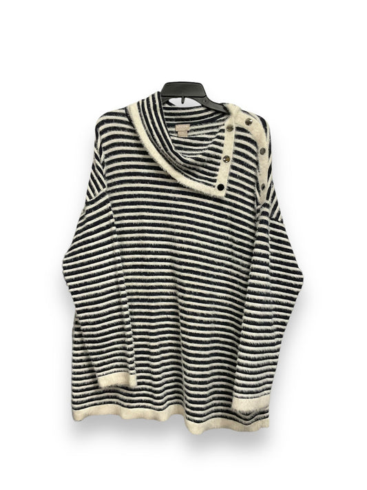 Sweater By Zenergy By Chicos In Striped Pattern, Size: Xl