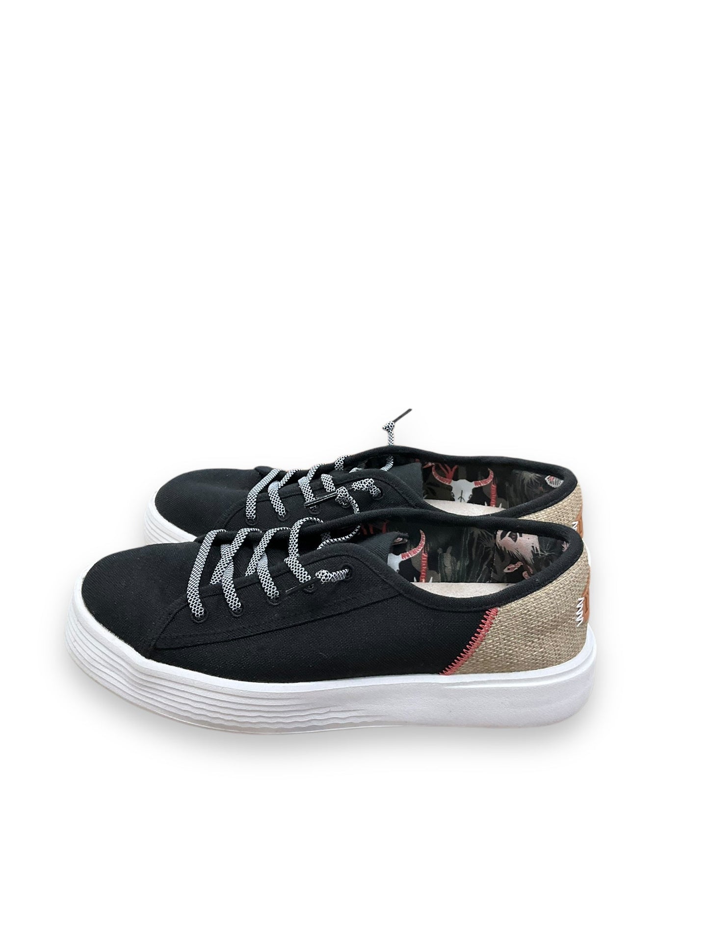 Shoes Sneakers By Hey Dude In Black, Size: 8