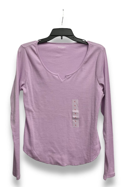 Top Long Sleeve Basic By Old Navy In Purple, Size: L