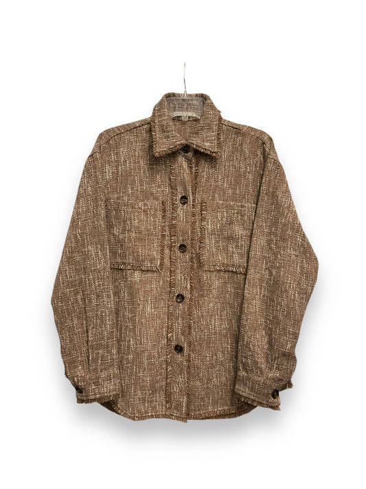 Jacket Shirt By Staccato In Brown, Size: S