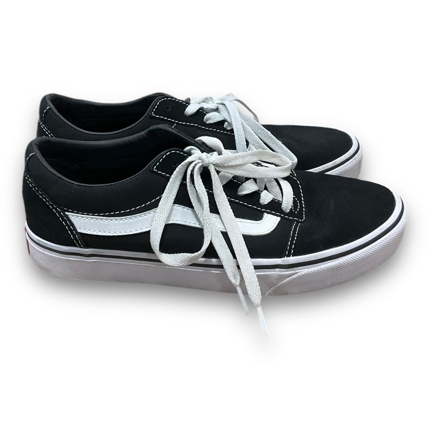 Shoes Sneakers By Vans In Black & White, Size: 8.5