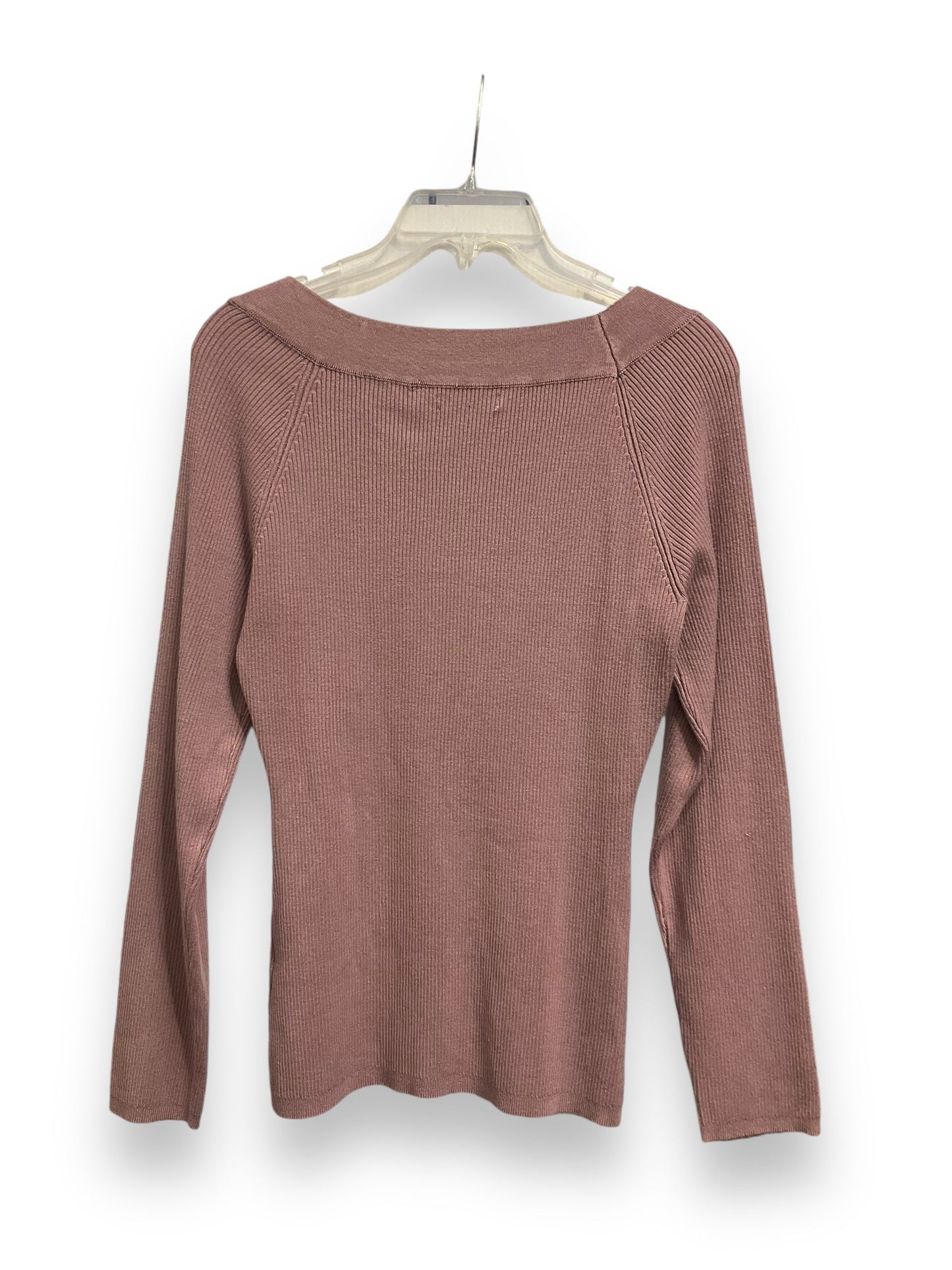 Top Long Sleeve Basic By New York And Co In Purple, Size: Xs