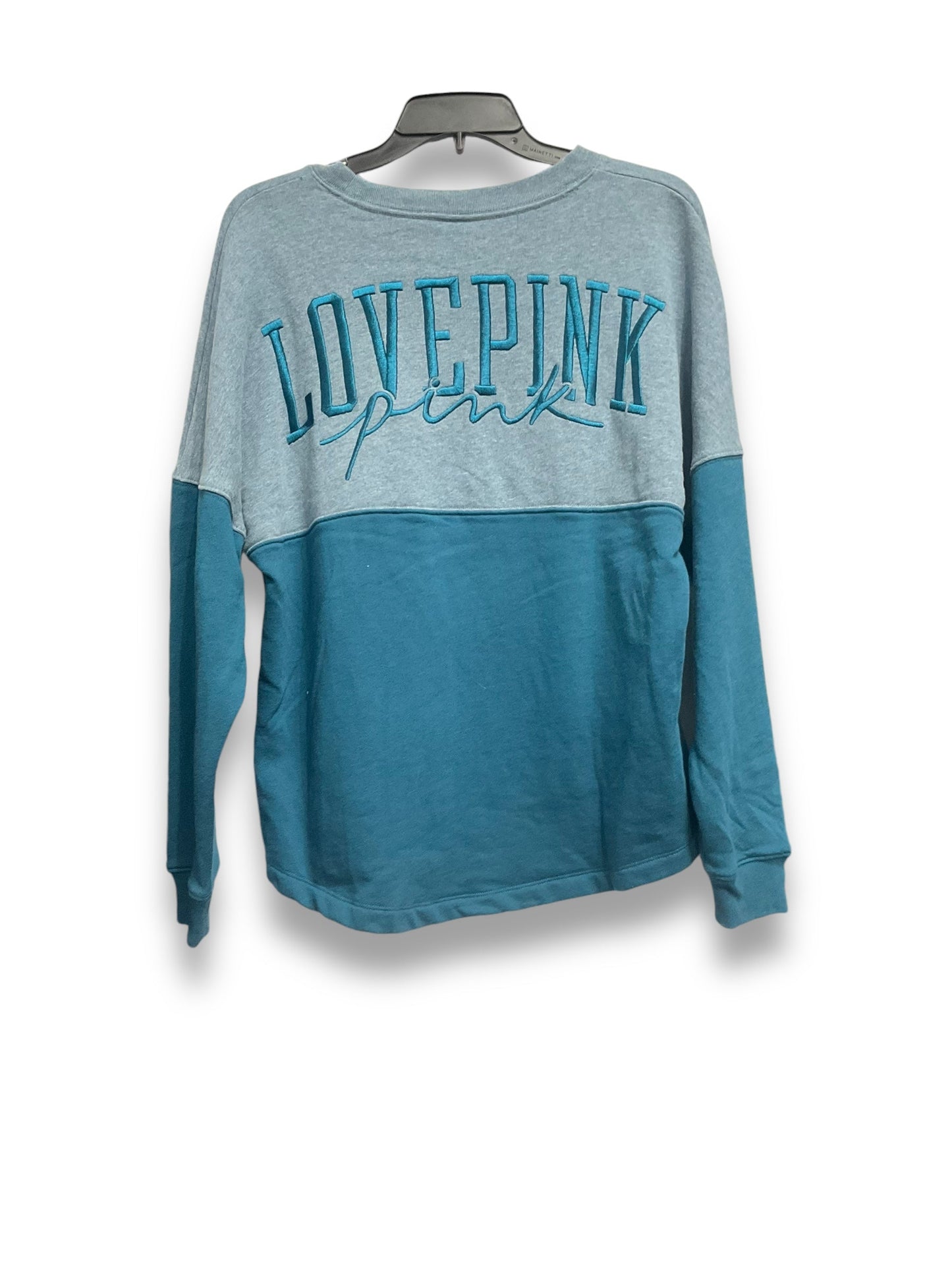 Sweatshirt Crewneck By Pink In Blue, Size: Sp