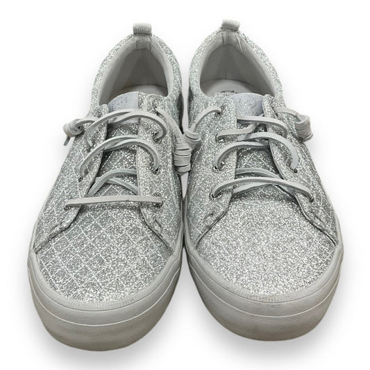 Shoes Sneakers By Sperry In Silver, Size: 9.5