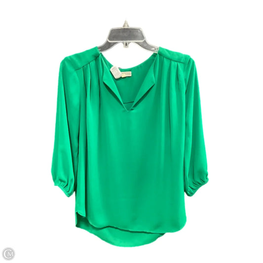 Blouse Long Sleeve By Pleione In Green, Size: S
