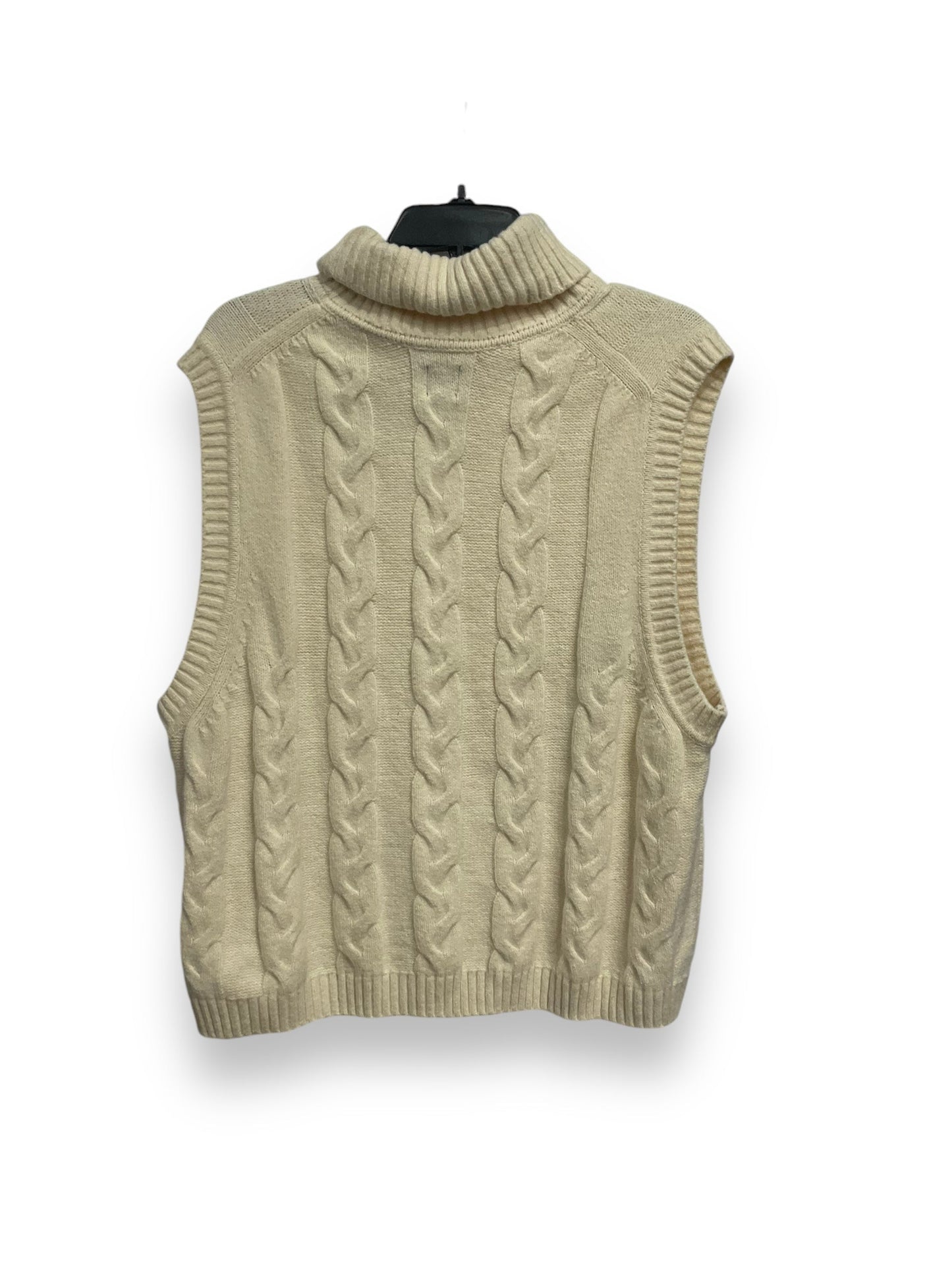 Vest Sweater By Gap In Cream, Size: Xxl