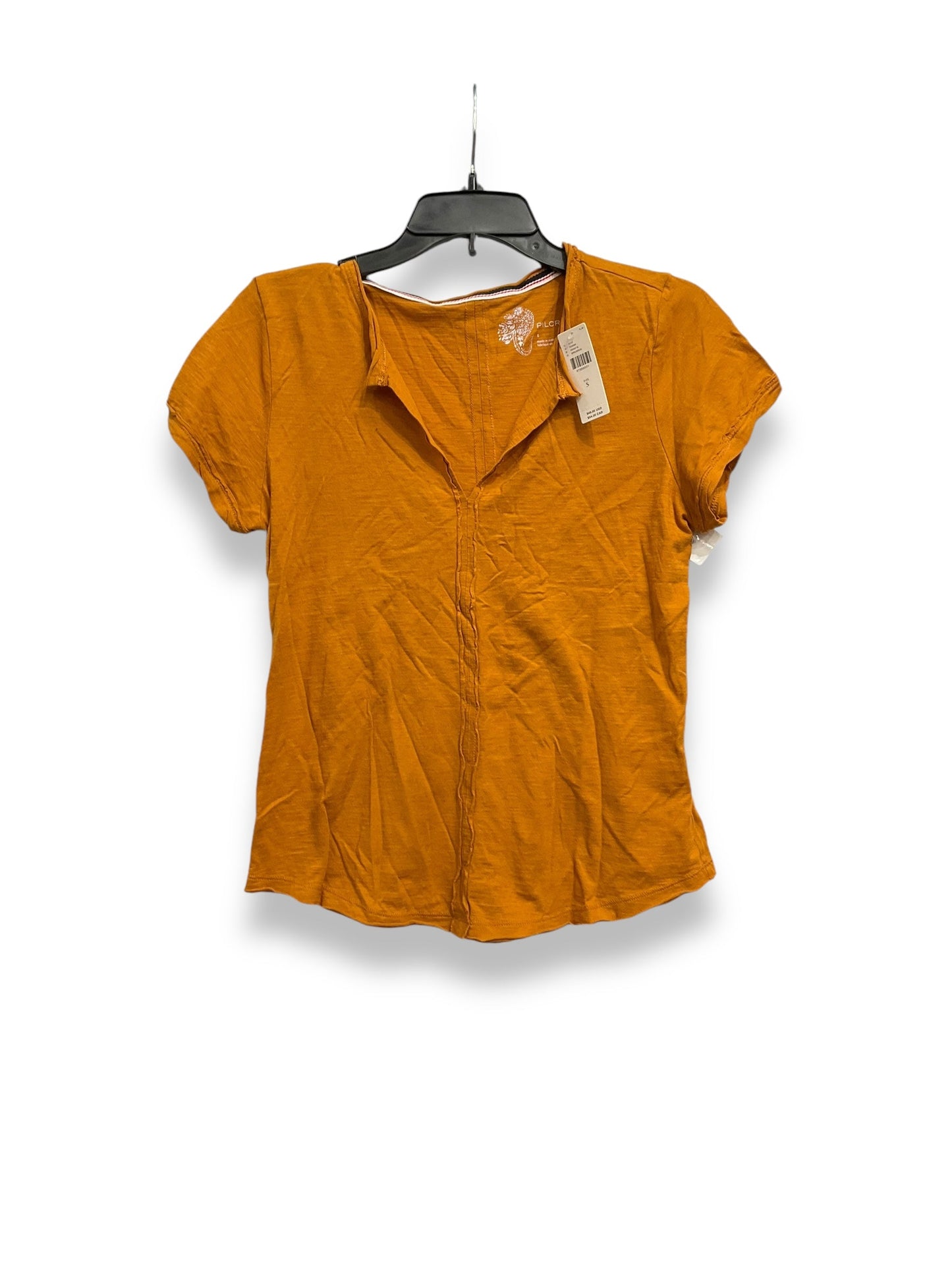 Top Short Sleeve Basic By Pilcro In Orange, Size: S