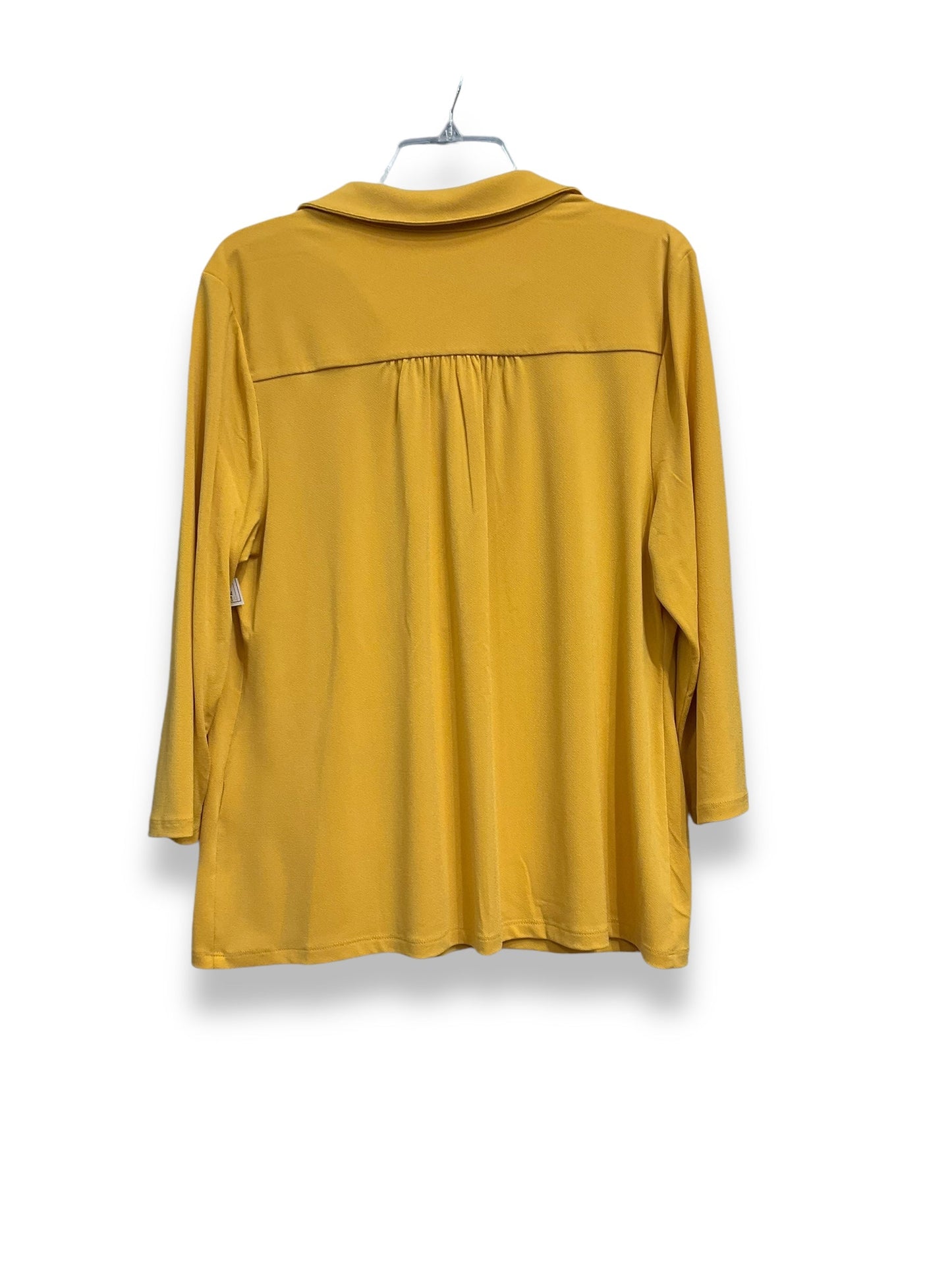 Top Long Sleeve Basic By Charter Club In Yellow, Size: Xl