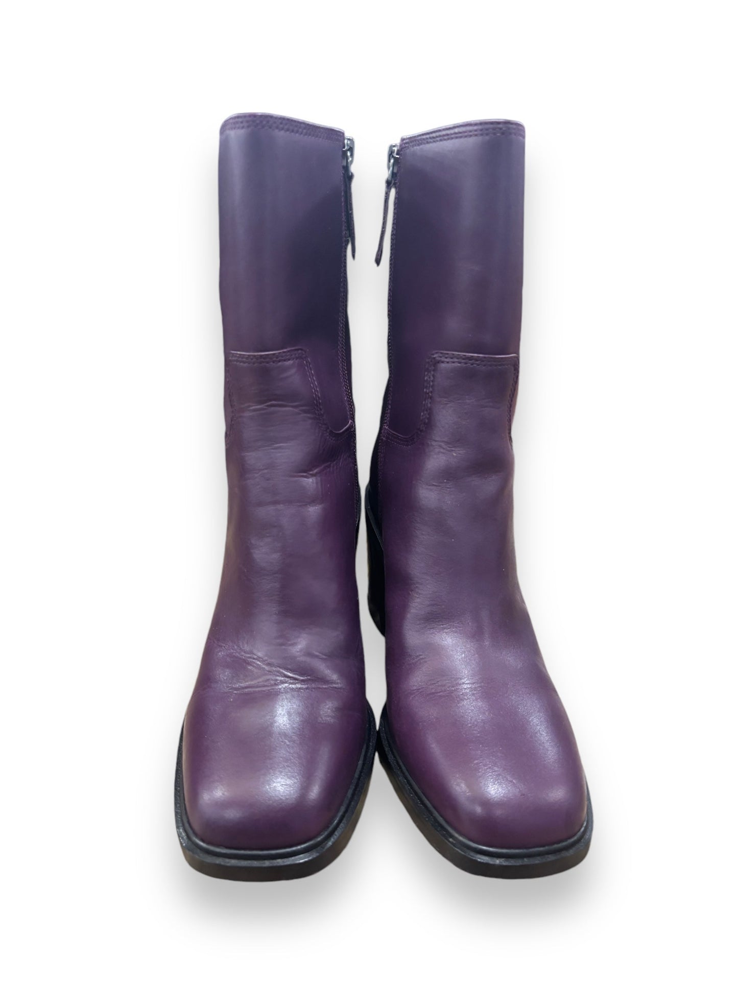 Boots Ankle Heels By Franco Sarto In Purple, Size: 8