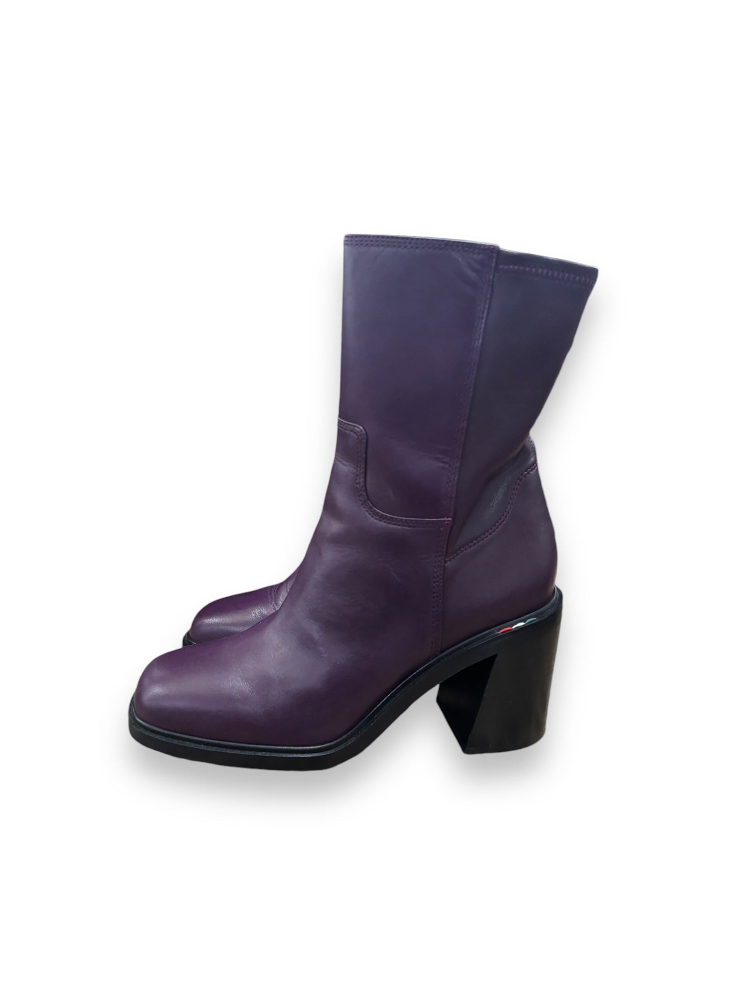 Boots Ankle Heels By Franco Sarto In Purple, Size: 8