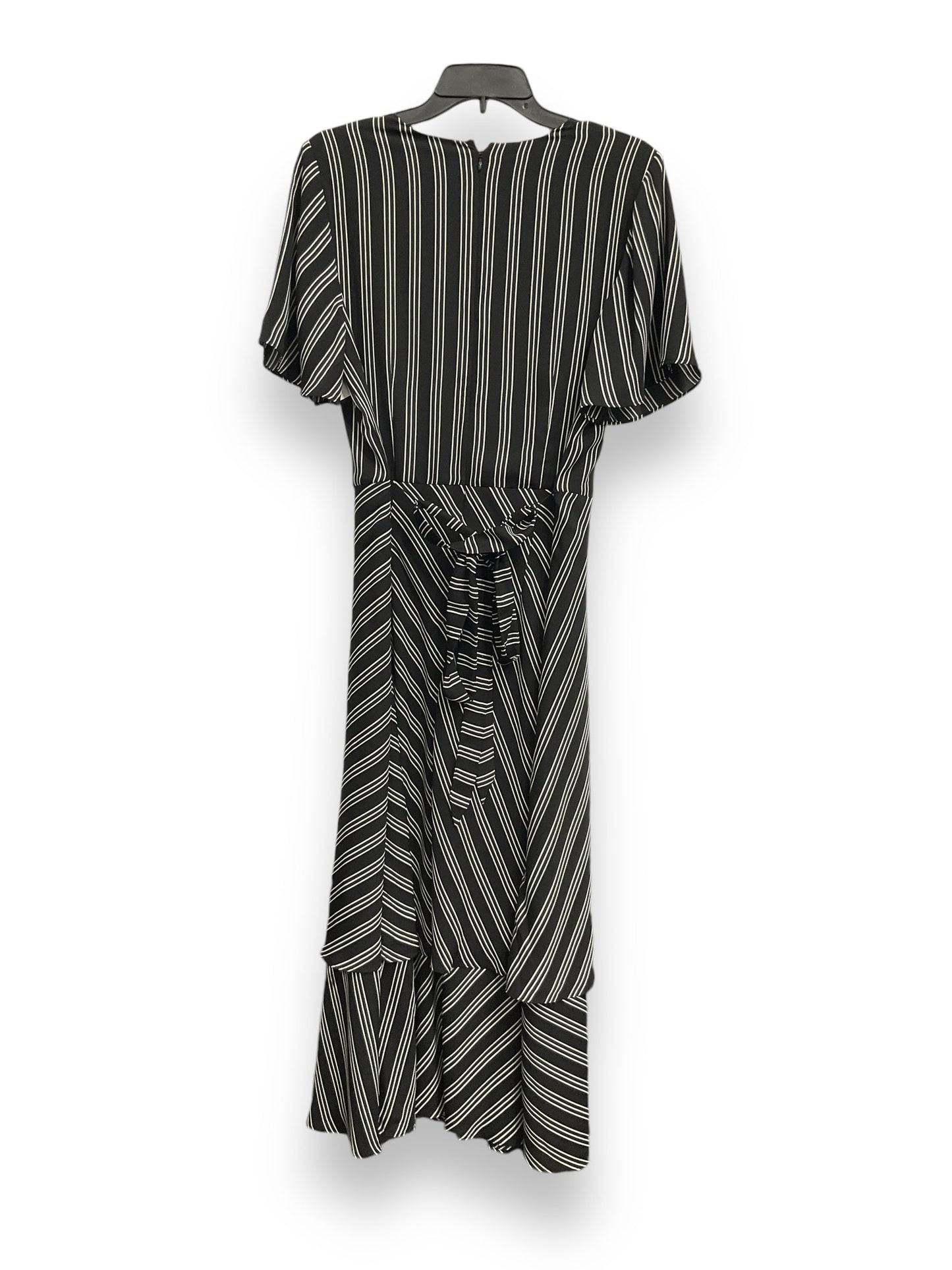 Dress Casual Midi By Ann Taylor In Striped Pattern, Size: L