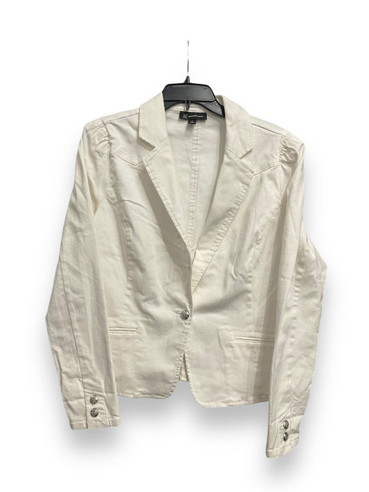 Blazer By Inc In White Denim, Size: L