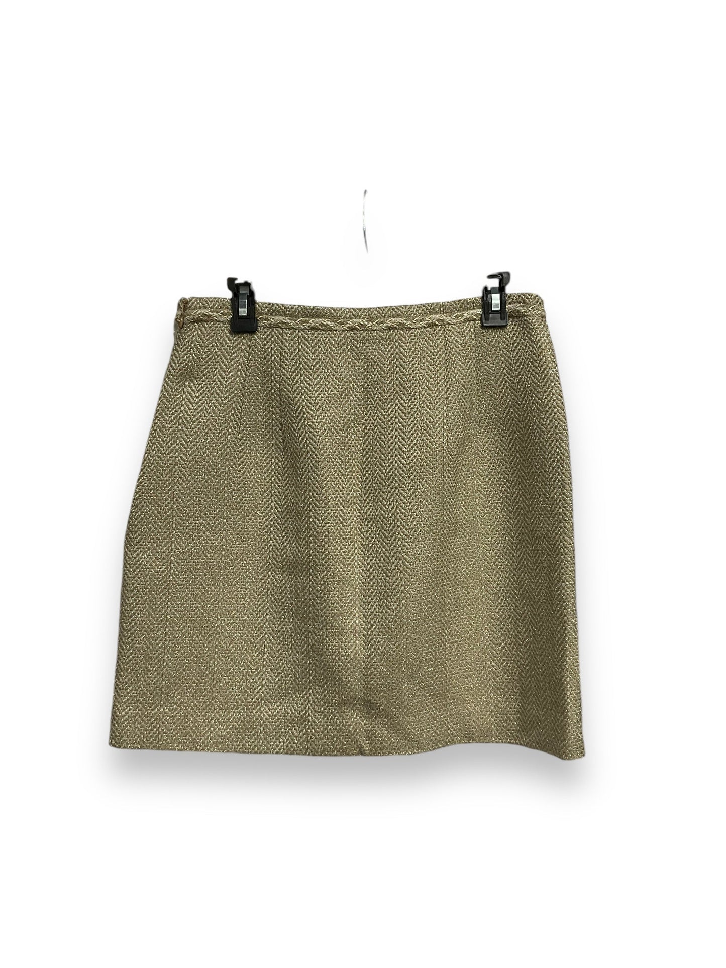 Skirt Mini & Short By Ann Taylor In Gold, Size: S