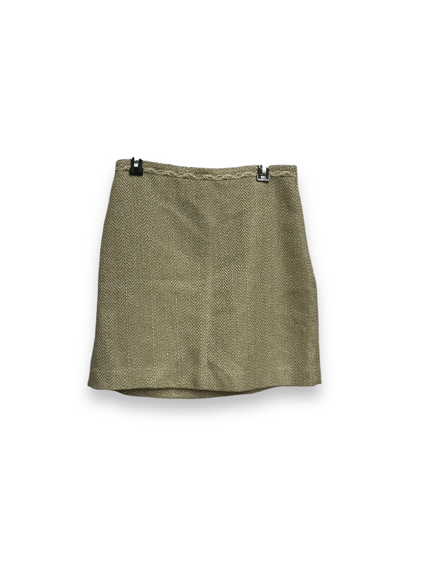 Skirt Mini & Short By Ann Taylor In Gold, Size: S