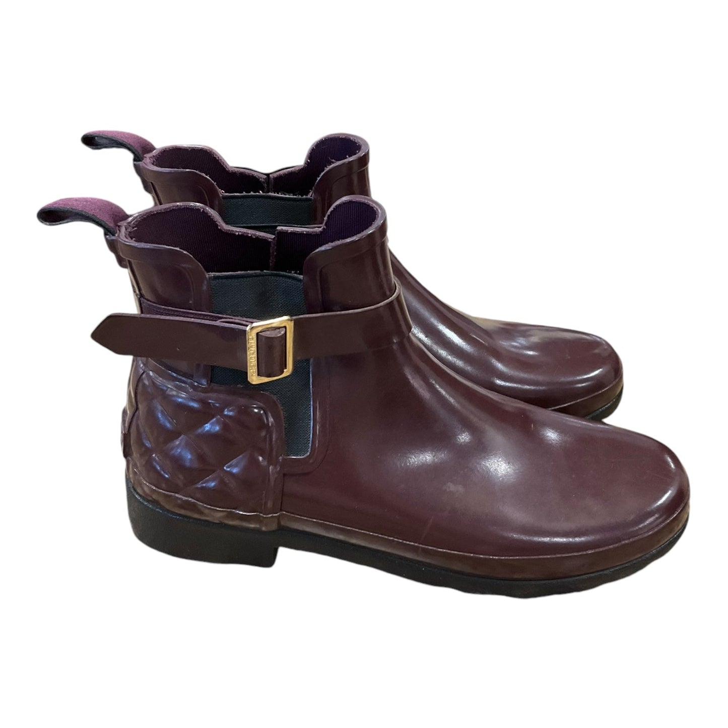 Boots Rain By Hunter In Purple, Size: 9