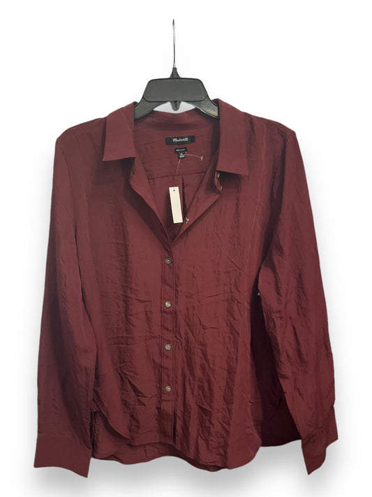 Blouse Long Sleeve By Madewell In Red, Size: Xl