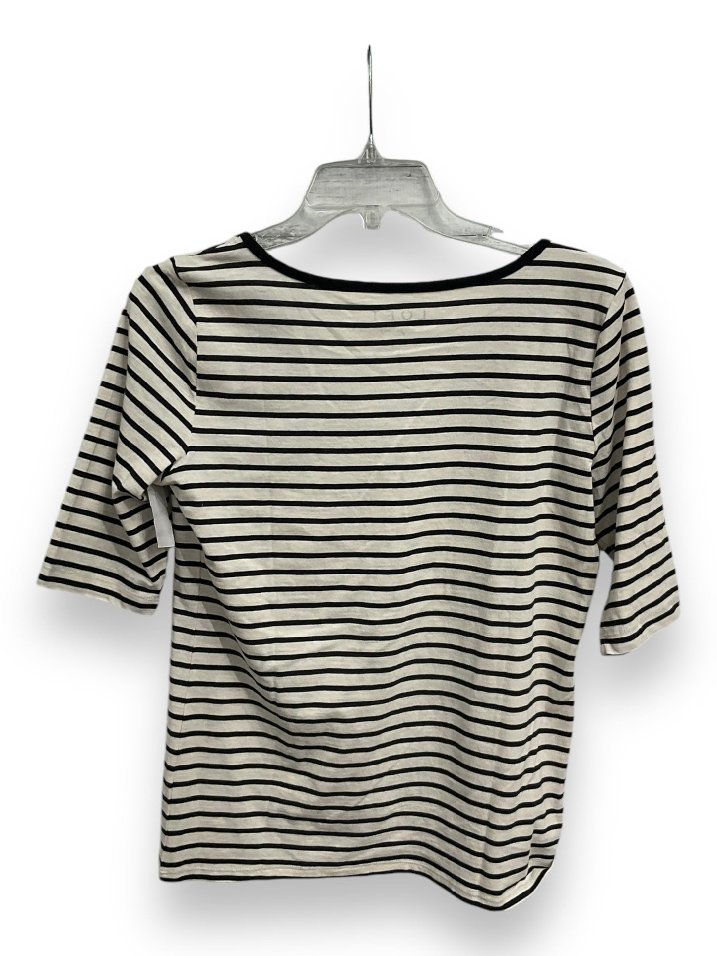 Top Short Sleeve By Loft In Striped Pattern, Size: S