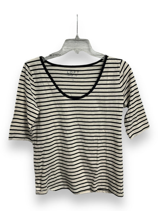 Top Short Sleeve By Loft In Striped Pattern, Size: S